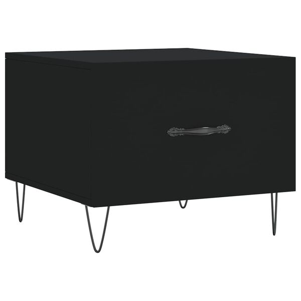 vidaXL Sohvapöytä musta 50x50x40 cm tekninen puu