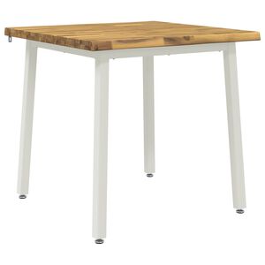 vidaXL 60 x 55 x 75 cm Tihe&auml; akasiapuu valkoinen Suorakaide