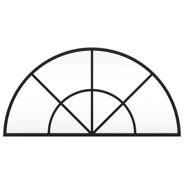 vidaXL Seinäpeili musta 60x30 cm kaari rauta