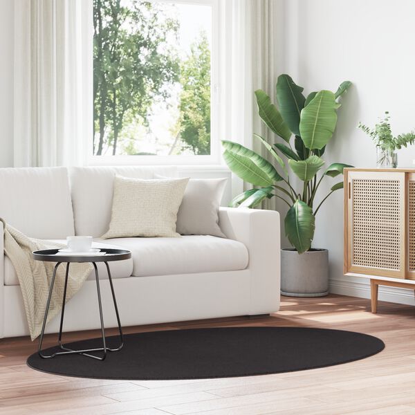 vidaXL Matto HUARTE Musta 100 x 200 cm 100% polyesteri