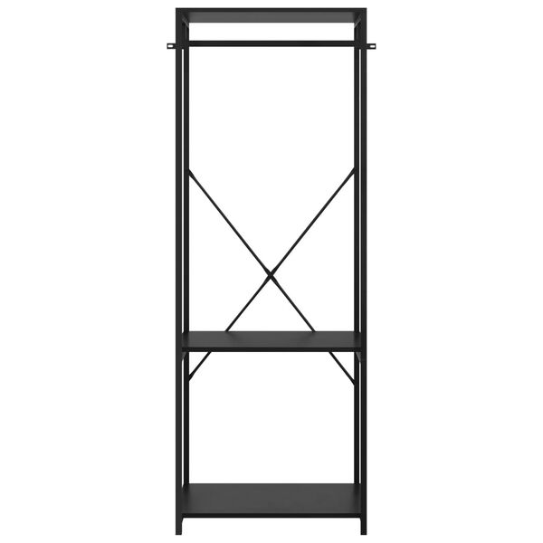 vidaXL Vaatekaappi musta 60x40x167 cm metalli ja lastulevy