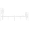 vidaXL Metallinen s&auml;ngynrunko p&auml;&auml;dyill&auml; valkoinen 150x200 cm