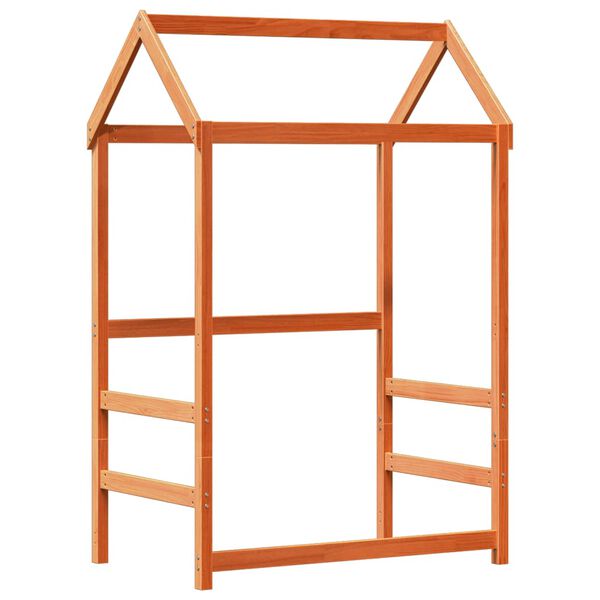 vidaXL S&auml;ngynrunko katoksella vahanruskea 90x190 cm t&auml;ysi m&auml;nty