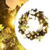 vidaXL Jouluseppele LED-valoilla musta 60 cm PVC