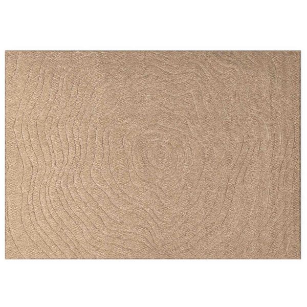 vidaXL Alue matot Moir&eacute; HUARTE Luonnollinen 340 x 240 cm Polyesteri