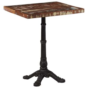 vidaXL Bistrop&ouml;yt&auml; 60x60x76 cm t&auml;ysi kierr&auml;tetty puu