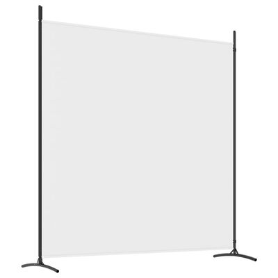 vidaXL 2-paneelinen Tilanjakaja valkoinen 348x180 cm kangas