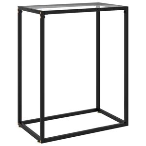 vidaXL Konsolip&ouml;yt&auml; l&auml;pin&auml;kyv&auml; 60x35x75 cm karkaistu lasi