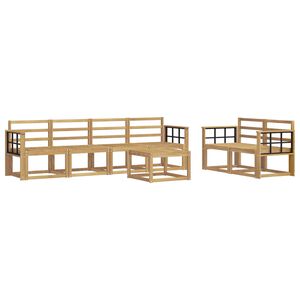 vidaXL Ulkosohvakokoelma 7 pcs valkoinen 59 x 59 x 37 cm