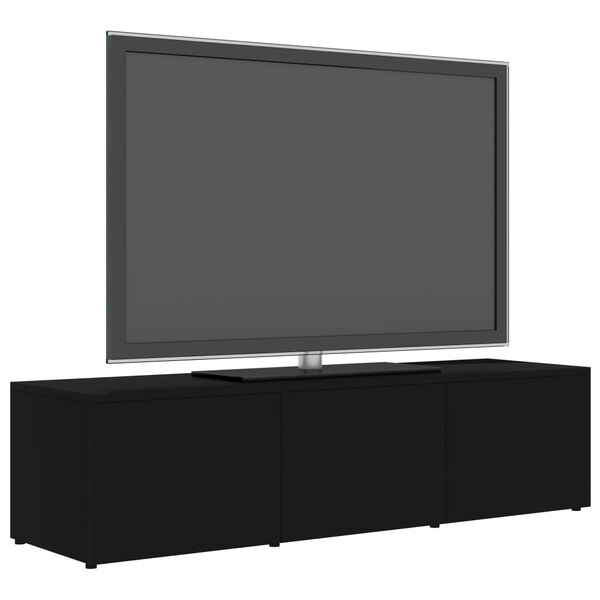 vidaXL TV-taso musta 120x34x30 cm tekninen puu