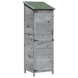 vidaXL Puutarhasuoja Harmaa 59,5 x 56 x 176,5 cm Tekninen puu