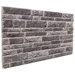 vidaXL Sein&auml;paneelit 10 kpl 100 x 50 cm Antrasiitti EPS vaahtomuovi
