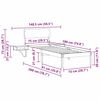 vidaXL Sängyn runko Ruskea 2FT6 Small Single Massiivinen mänty