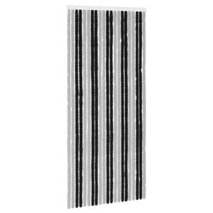 vidaXL Hy&ouml;nteiskangas Chenille Harmaa ja musta 90 x 200 cm 100% PP