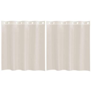 vidaXL Voileeverhot l&auml;piviennill&auml; 2 kpl kerma 140x140 cm