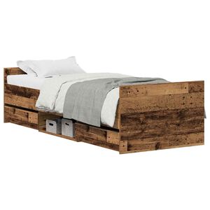 vidaXL S&auml;ngyn runko p&auml;&auml;tyll&auml; Vanha Puu 193 x 78 x 50 cm Tekninen puu