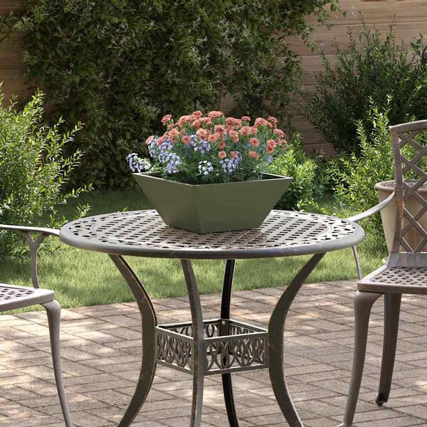 vidaXL Puutarha ruukku Oliivivihreä 35 x 35 x 15 cm