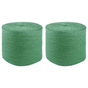 vidaXL 2 kpl 2 mm Vihre&auml; 100% Tossa juutti