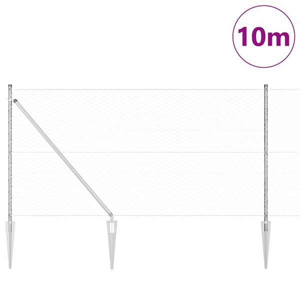 vidaXL Aitalatu Hopea 10 x 1,4 m (36 mm verkko) Ter&auml;s