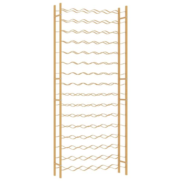 vidaXL Viinipulloteline 96 pullolle kultainen metalli