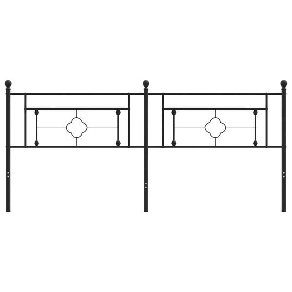 vidaXL Metallinen vaihtop&auml;&auml;ty musta 200 cm