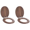 vidaXL WC-istuin 2 pcs Ruskea 44 x 38 cm MDF-levy