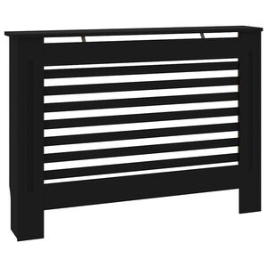 vidaXL L&auml;mp&ouml;patterin suoja musta 112x19x81,5 cm MDF
