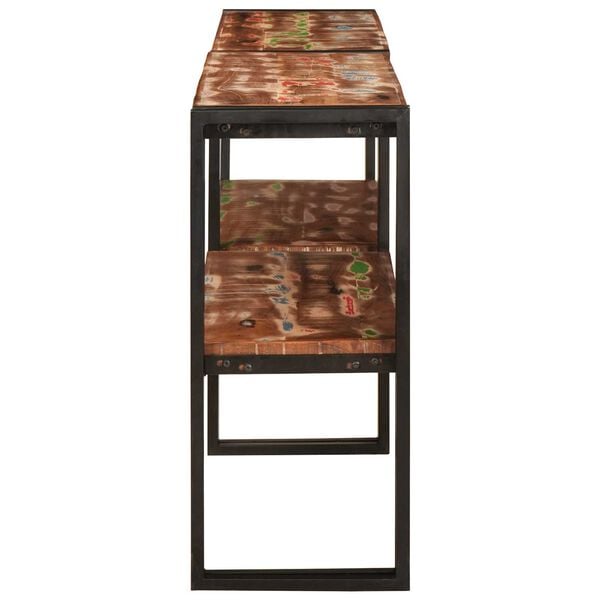 vidaXL Konsolipöytä hyllyllä Monivärinen Kierrätetty massiivinen puu