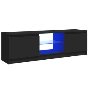 vidaXL TV-taso LED-valoilla musta 120x30x36 cm