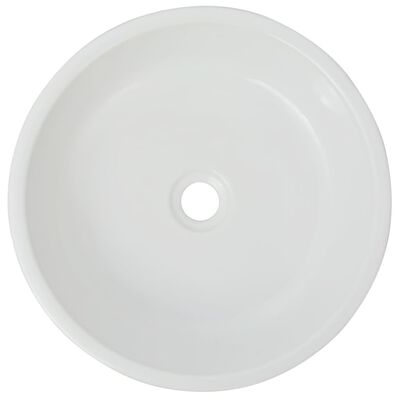 vidaXL Pyöreä keraaminen pesuallas 42x12 cm Valkoinen