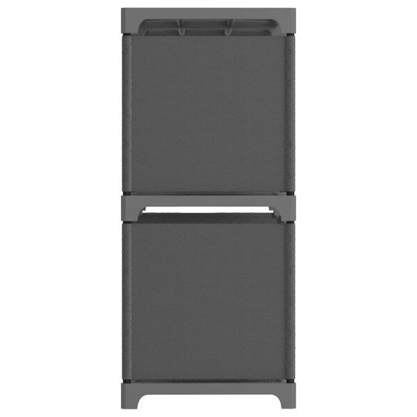 vidaXL 5 kuution esittelyhylly harmaa 103x30x72,5 cm kangas