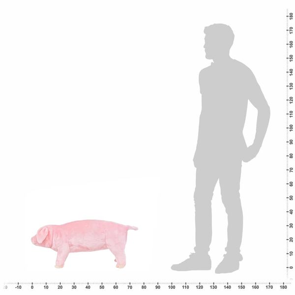 vidaXL Seisova pehmolelu sika vaaleanpunainen XXL