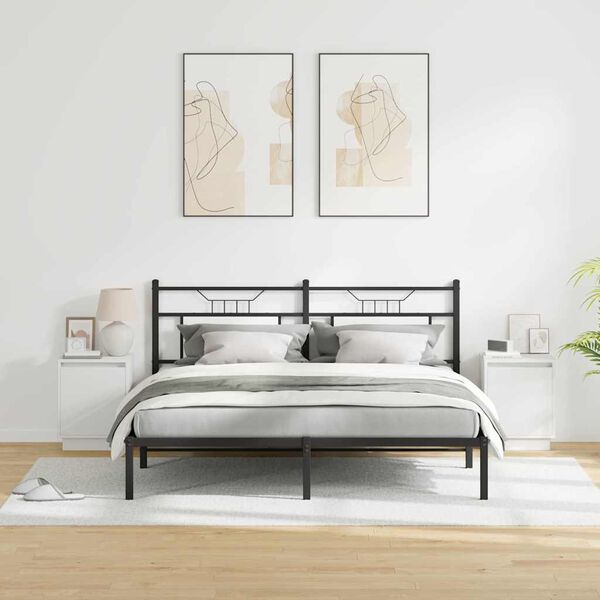 vidaXL Y&ouml;p&ouml;yt&auml;kaappi 2 pcs Valkoinen 39 x 34,5 x 50 cm Tekninen puu