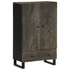 vidaXL Kaappi musta 60x33x100 cm t&auml;ysi mangopuu