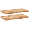 vidaXL Kelluvat hyllyt 2 kpl 60x40x4 cm &ouml;ljytty t&auml;ysi akasiapuu