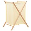 vidaXL Pyykkikori setripuu ja kangas beige 42x41x64 cm