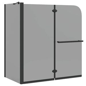 vidaXL Bi-folding suihkusulku Tumma l&auml;pin&auml;kyv&auml; 120 x 67 x 129 cm
