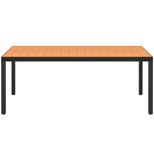 vidaXL 7-osainen Puutarharuokailuryhm&auml; PVC rottinki musta ja ruskea