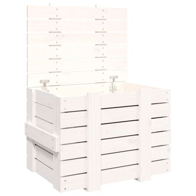vidaXL Säilytyslaatikko valkoinen 58x40,5x42 cm täysi mänty