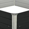 vidaXL Puutarhalaatikko 129x129x45 cm galvanoitu ter&auml;s antrasiitti