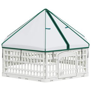 vidaXL 6-paneelinen koiran leikkitarha 122 x 106,5 x 82 cm Muovi
