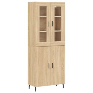 vidaXL Kaappi Sonoma tammi 69,5x34x180 cm tekninen puu