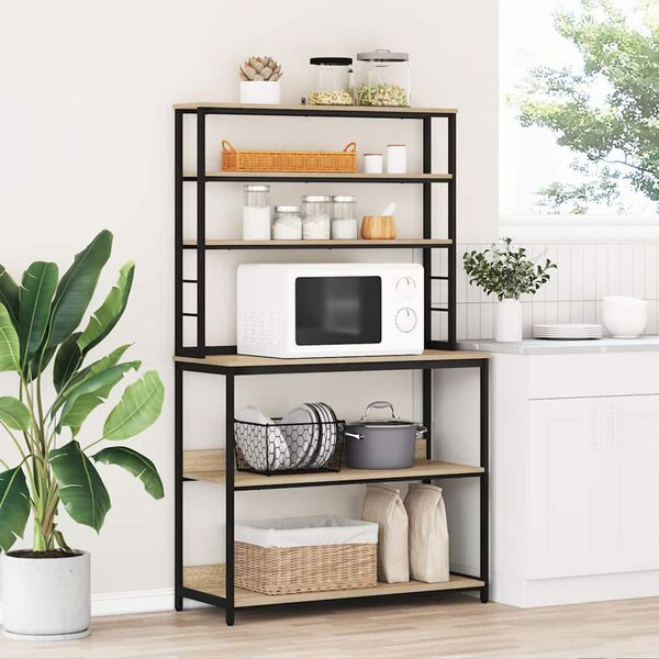 vidaXL Keitti&ouml;hylly Sonoman tammi 100 x 40 x 168 cm Tekninen puu