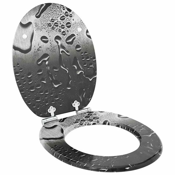 vidaXL Pehmoviimeinen WC-istuin Harmaa 44 x 38 cm MDF-levy