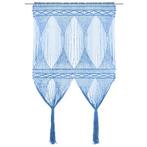 vidaXL Macrame verho sininen 140x240 cm puuvilla