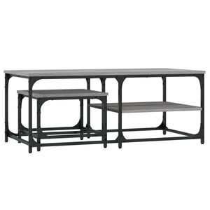 vidaXL Sarjasohvap&ouml;yd&auml;t 2 kpl harmaa Sonoma tekninen puu