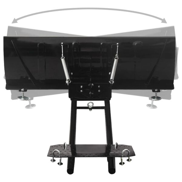 vidaXL Mönkijän lumiaura 115x38 cm musta