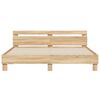 vidaXL Sängynrunko päädyllä ja LED-valoilla Sonoma-tammi 160x200 cm