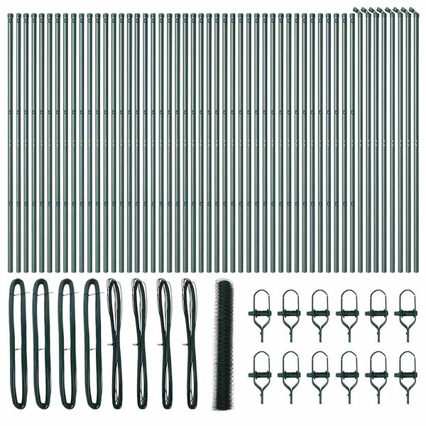 vidaXL Aitalatu Vihre&auml; 100 x 1,2 m (36 mm verkko) Ter&auml;st&auml; ja PVC:t&auml;