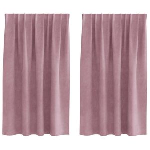 vidaXL Pimennysverhot 2 kpl Tumma vaaleanpunainen 140 x 140 cm Sametti